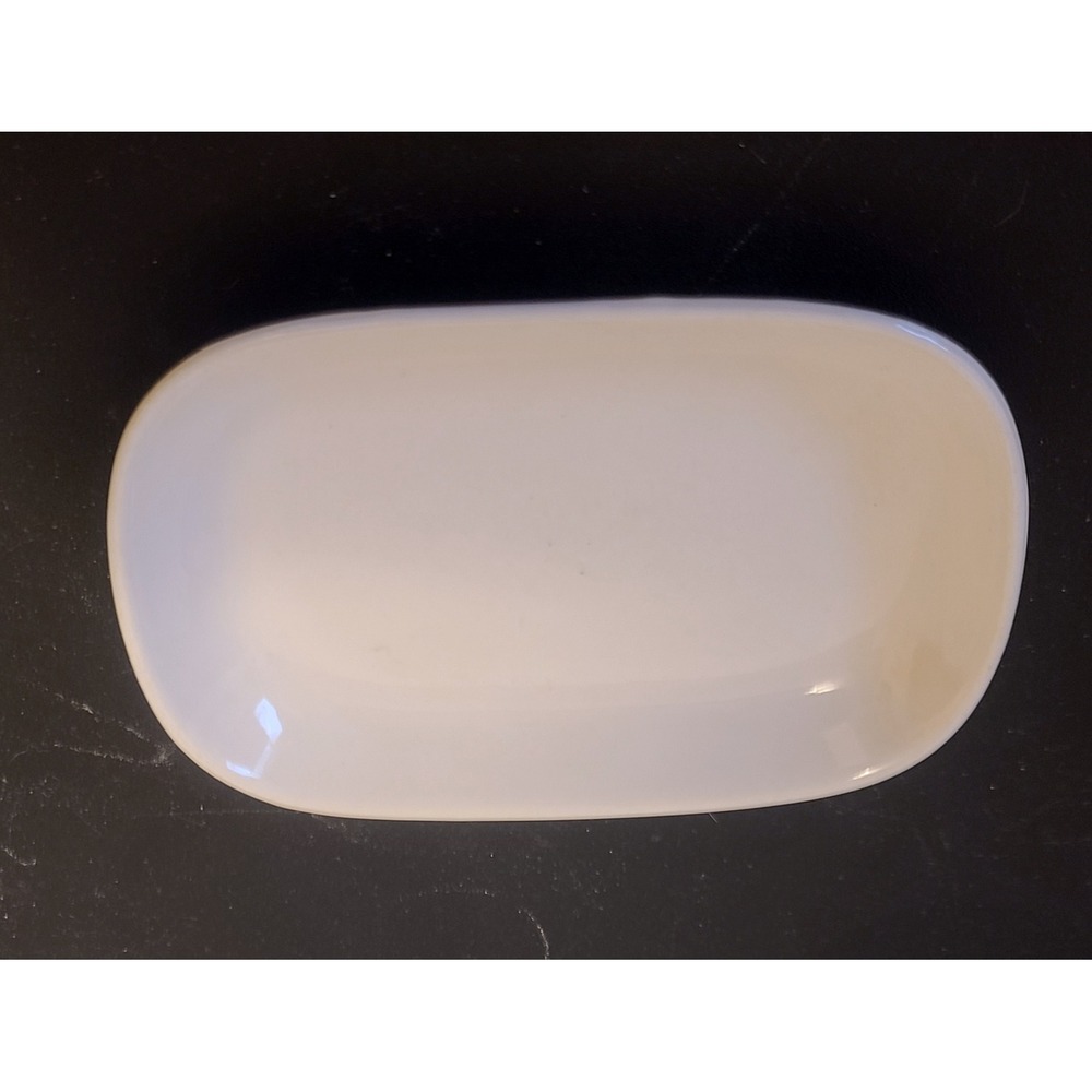 Vintage‎ United Airlines Abco NYC Serving Dish Rectangle Brown & White Ceramic